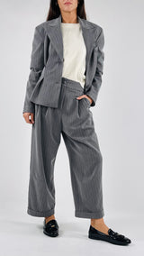 Pantalone carota pences gessato T.