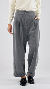 Pantalone carota pences gessato T.