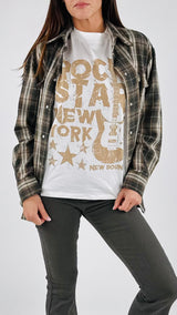 Camicia check+t-shirt T.