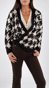 Cardigan pied de poule H.