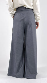 Pantalone palazzo flanella gessato H.