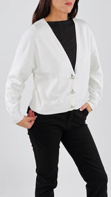 Cardigan rasato gioiello Vic.