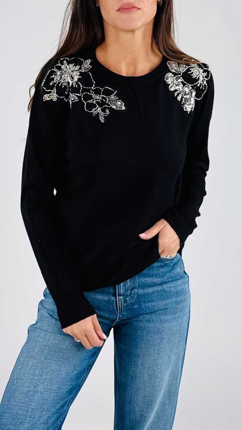 Pull ricamo baguette You