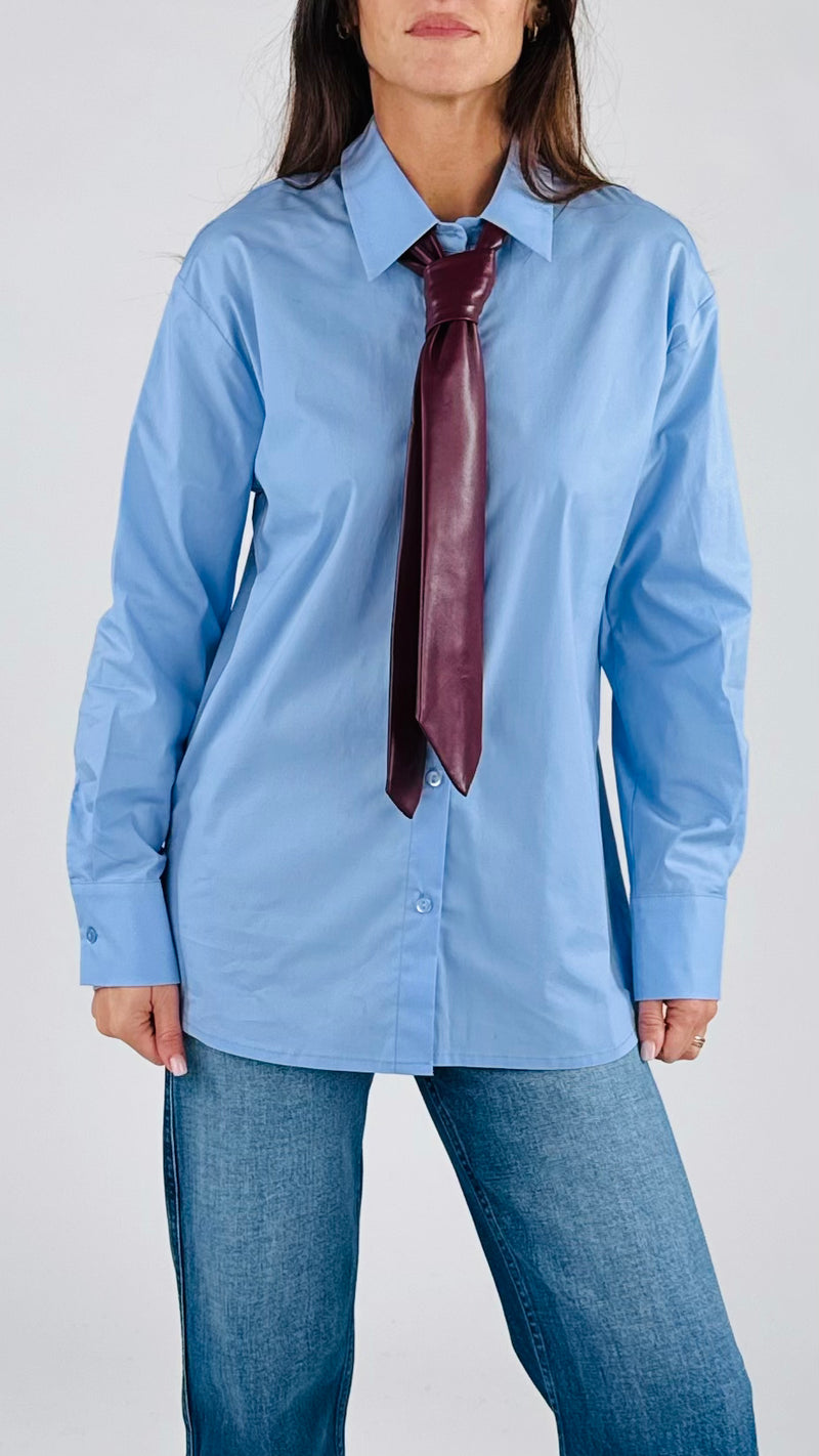 Camicia popeline+cravatta T.