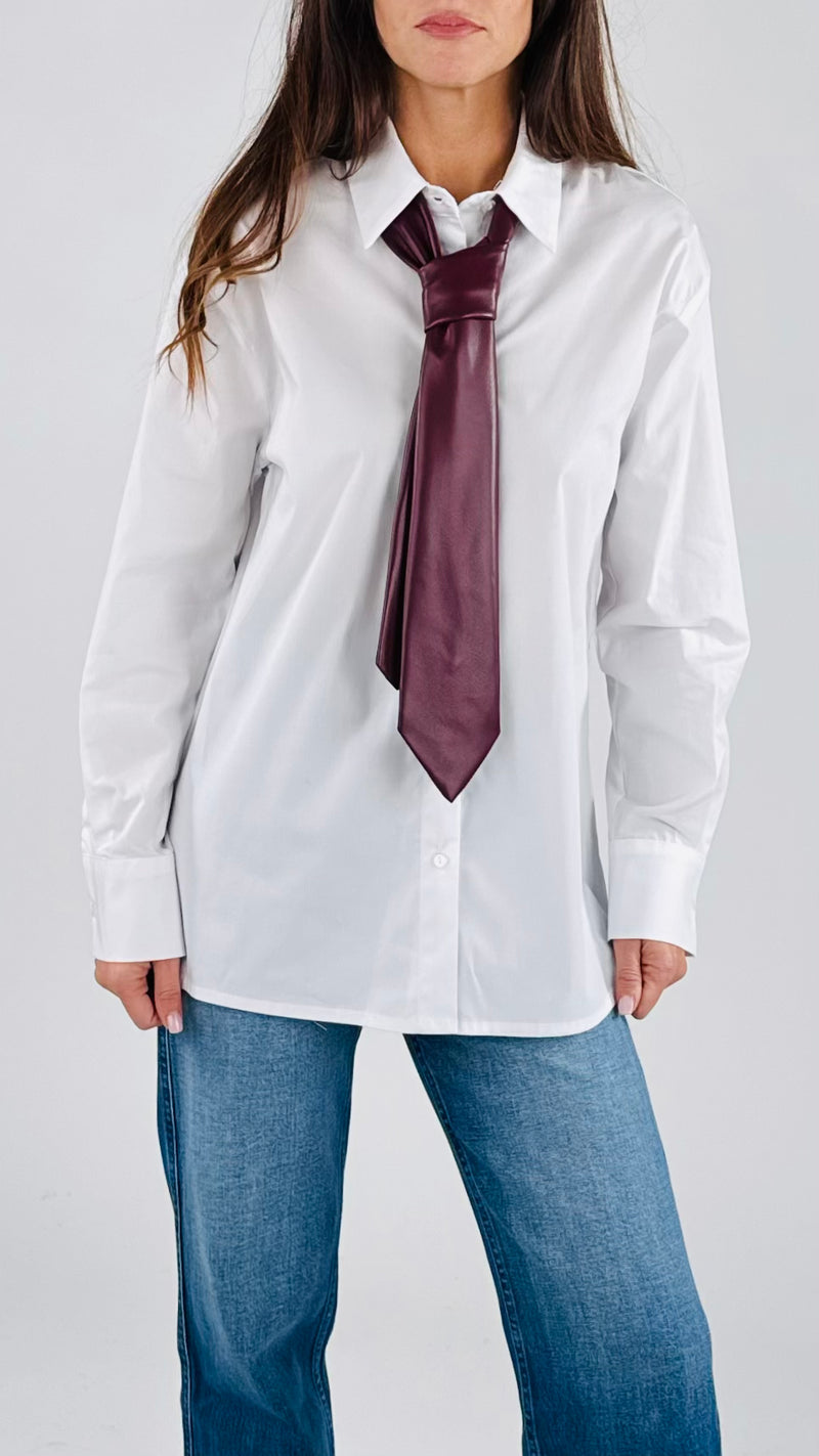 Camicia popeline+cravatta T.