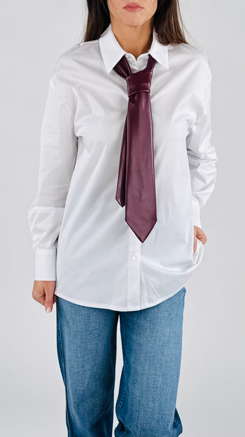 Camicia popeline+cravatta T.