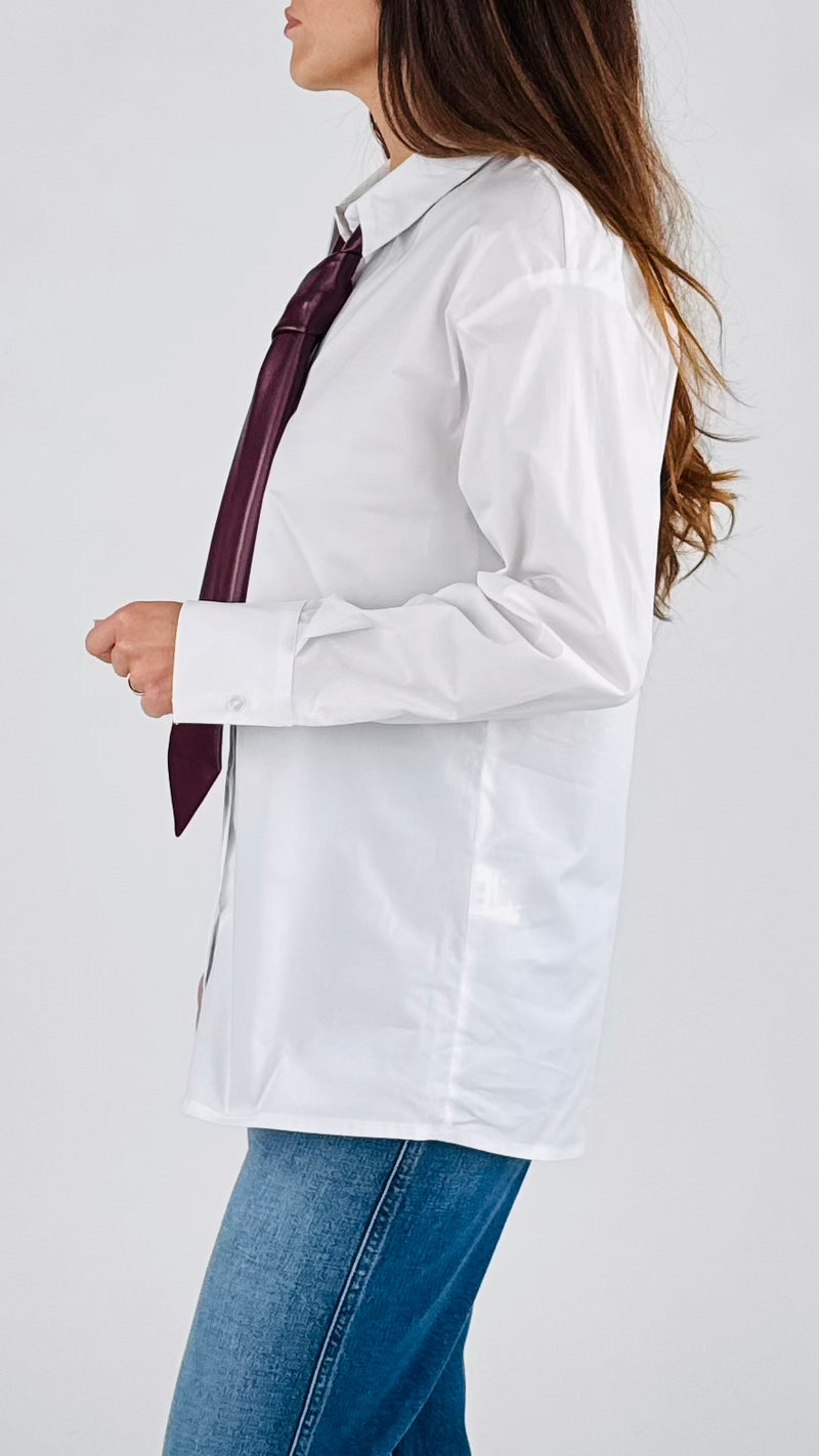 Camicia popeline+cravatta T.