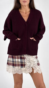 Cardigan costa larga+manicotti Vic.