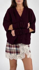 Cardigan costa larga+manicotti Vic.