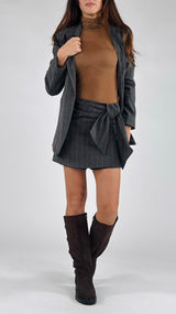 Mini short frescolana gessato H.