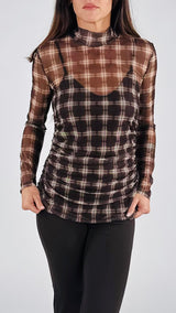 Maglia tulle check T.