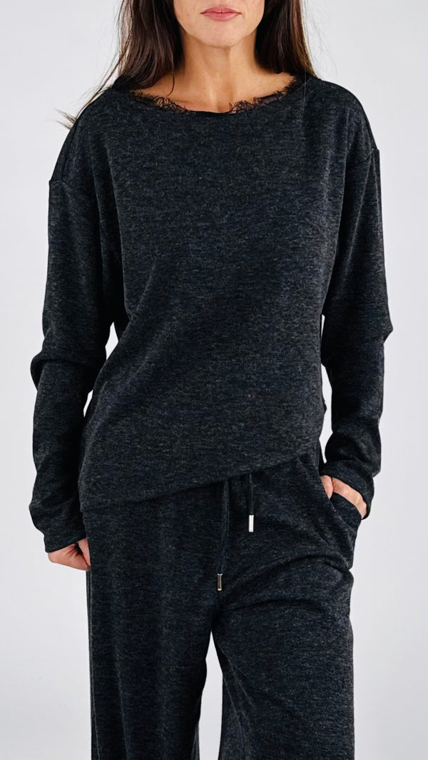 Maglia pizzo jersey fiammata You