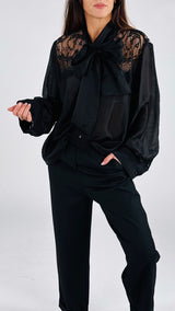 Camicia organza carrè pizzo H.