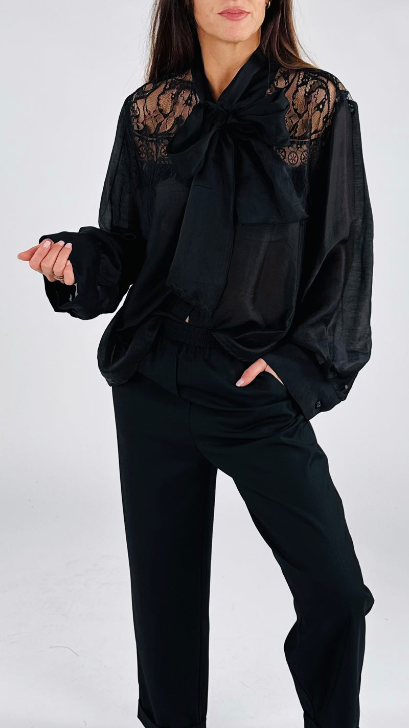 Camicia organza carrè pizzo H.