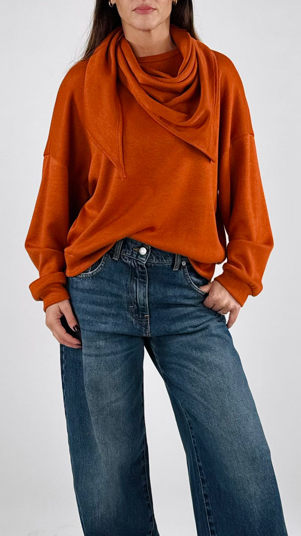 Maglia over+sciarpa H.