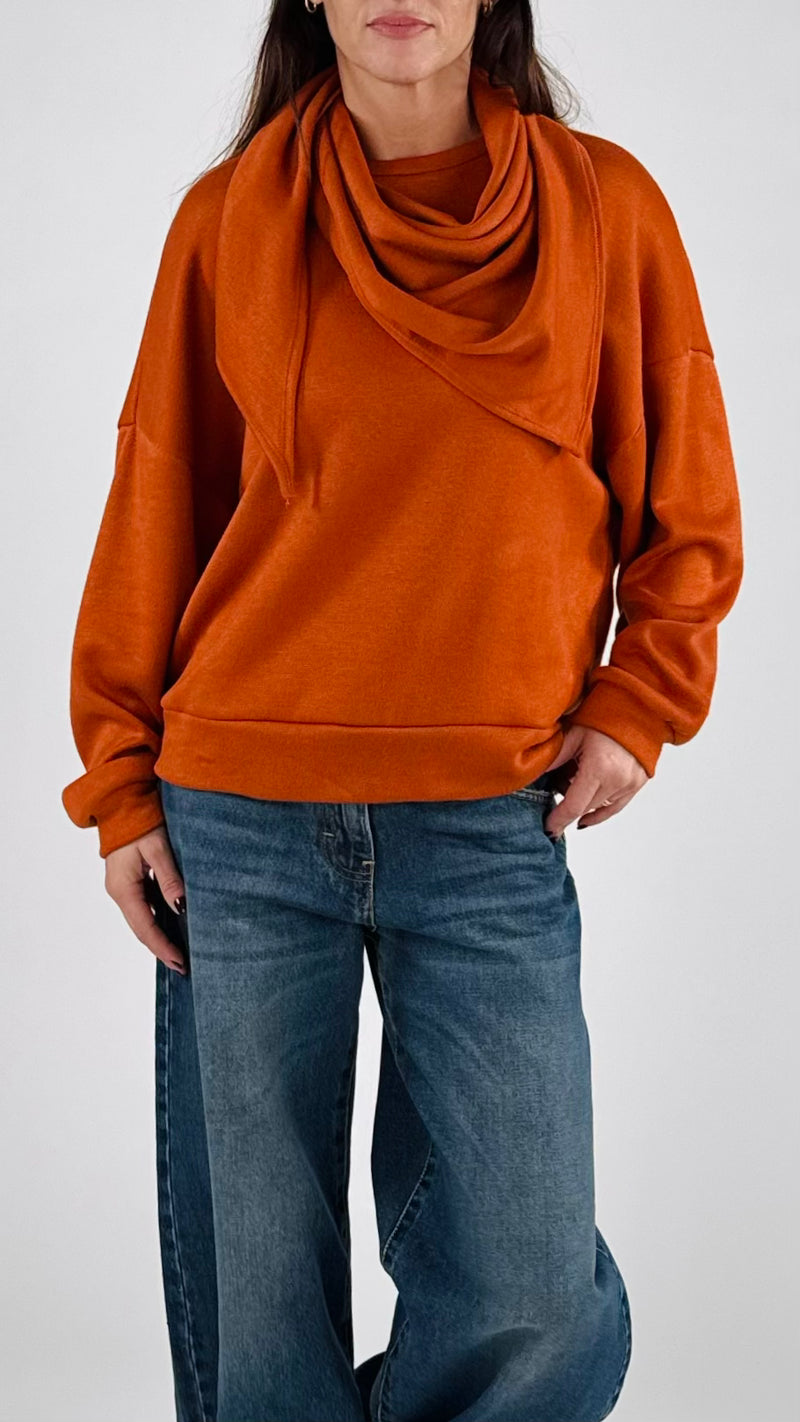 Maglia over+sciarpa H.