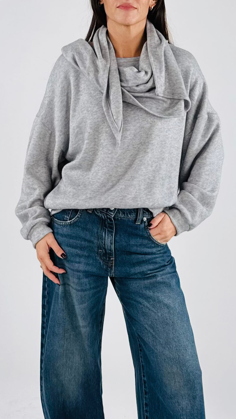 Maglia over+sciarpa H.