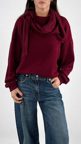 Maglia over+sciarpa H.