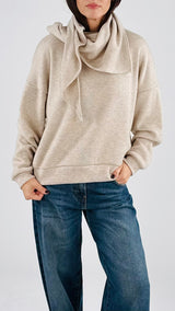 Maglia over+sciarpa H.