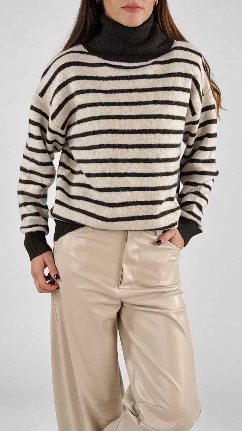 Pull righe fiocco schiena