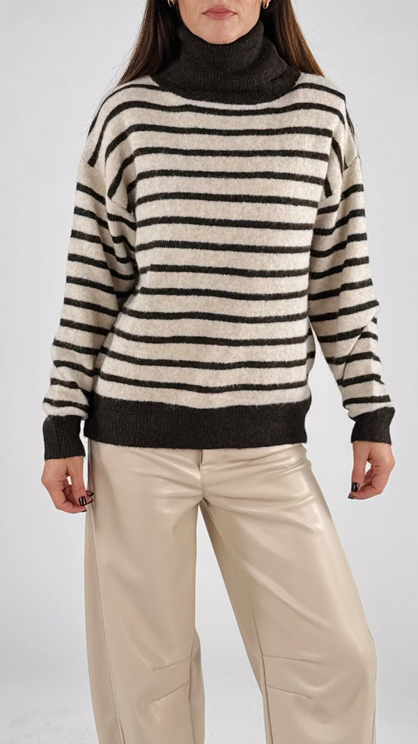 Pull righe fiocco schiena