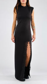 Abito spallina spacco pizzo H.