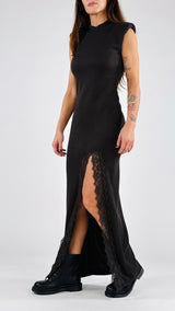 Abito spallina spacco pizzo H.