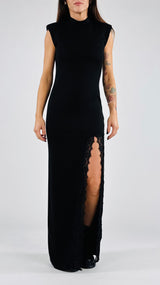 Abito spallina spacco pizzo H.