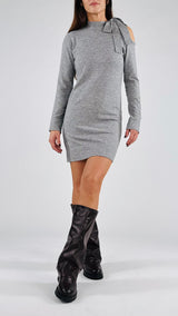 Abito cut out fiocco collo Vic.