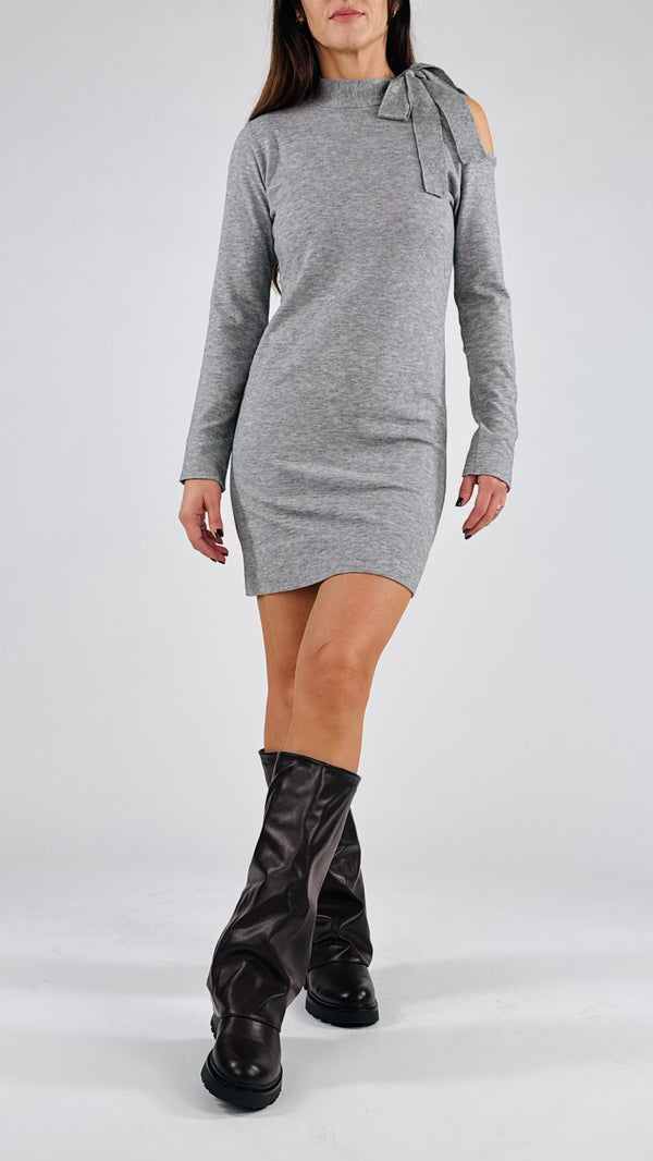 Abito cut out fiocco collo Vic.