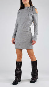 Abito cut out fiocco collo Vic.