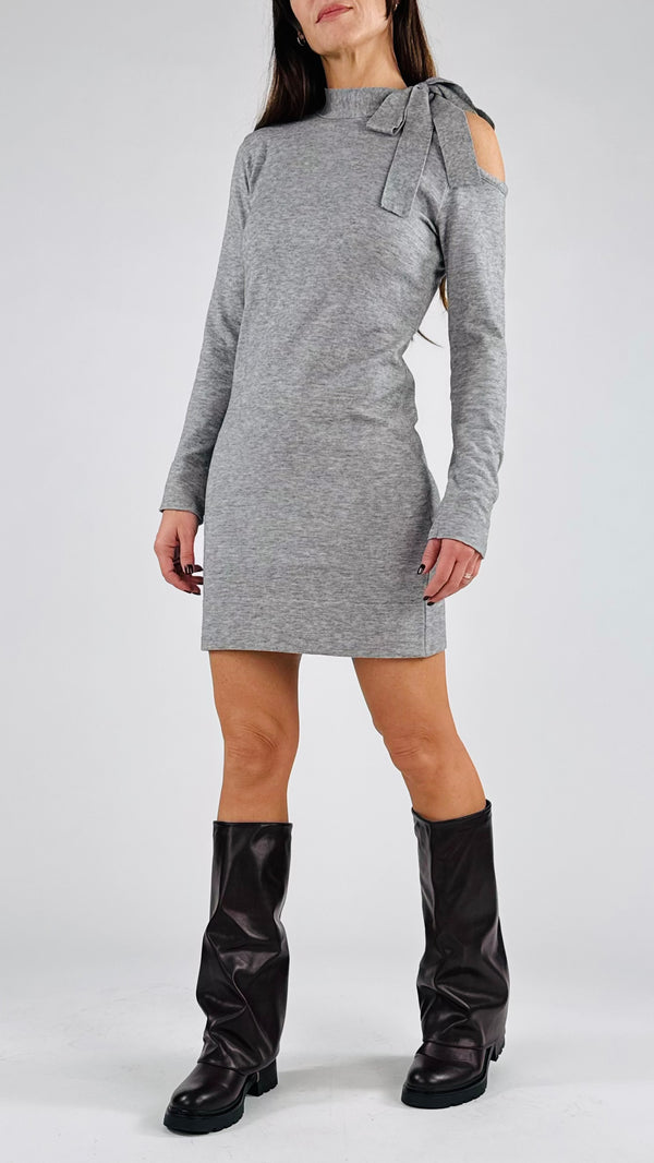 Abito cut out fiocco collo Vic.