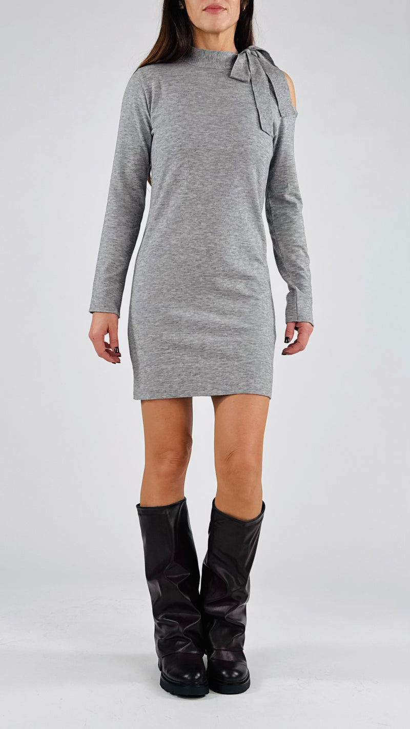 Abito cut out fiocco collo Vic.