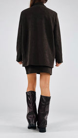 Giacca over velluto 1000 righe cintura H.