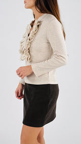 Serafino costina stretta scollo rouche H.