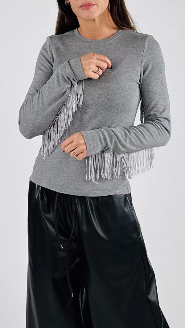 Maglia costina frange You