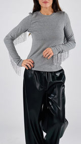 Maglia costina frange You