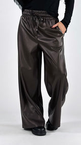Pantalone palazzo ecopelle T.