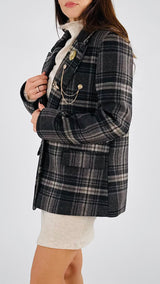 Giacca check spille Vic.