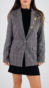 Giacca check spille Vic.