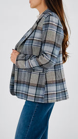 Giacca madras azzurro T.