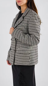 Giacca quadretto doppiopetto T.