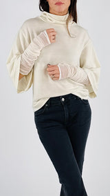 Maglia manicotti tulle H.