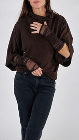 Maglia manicotti tulle H.