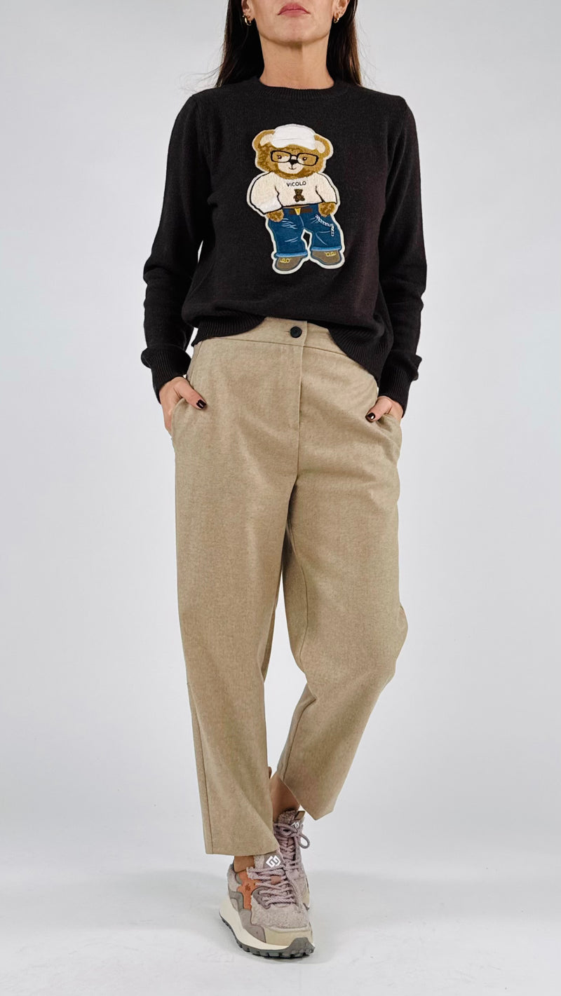 Pantalone carota flanella Vic.