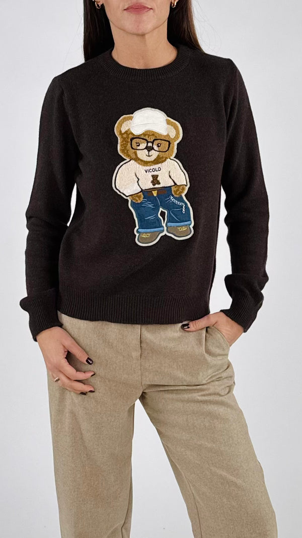 Pull teddy lana cachemire Vic.
