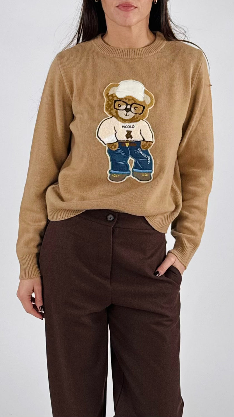 Pull teddy lana cachemire Vic.