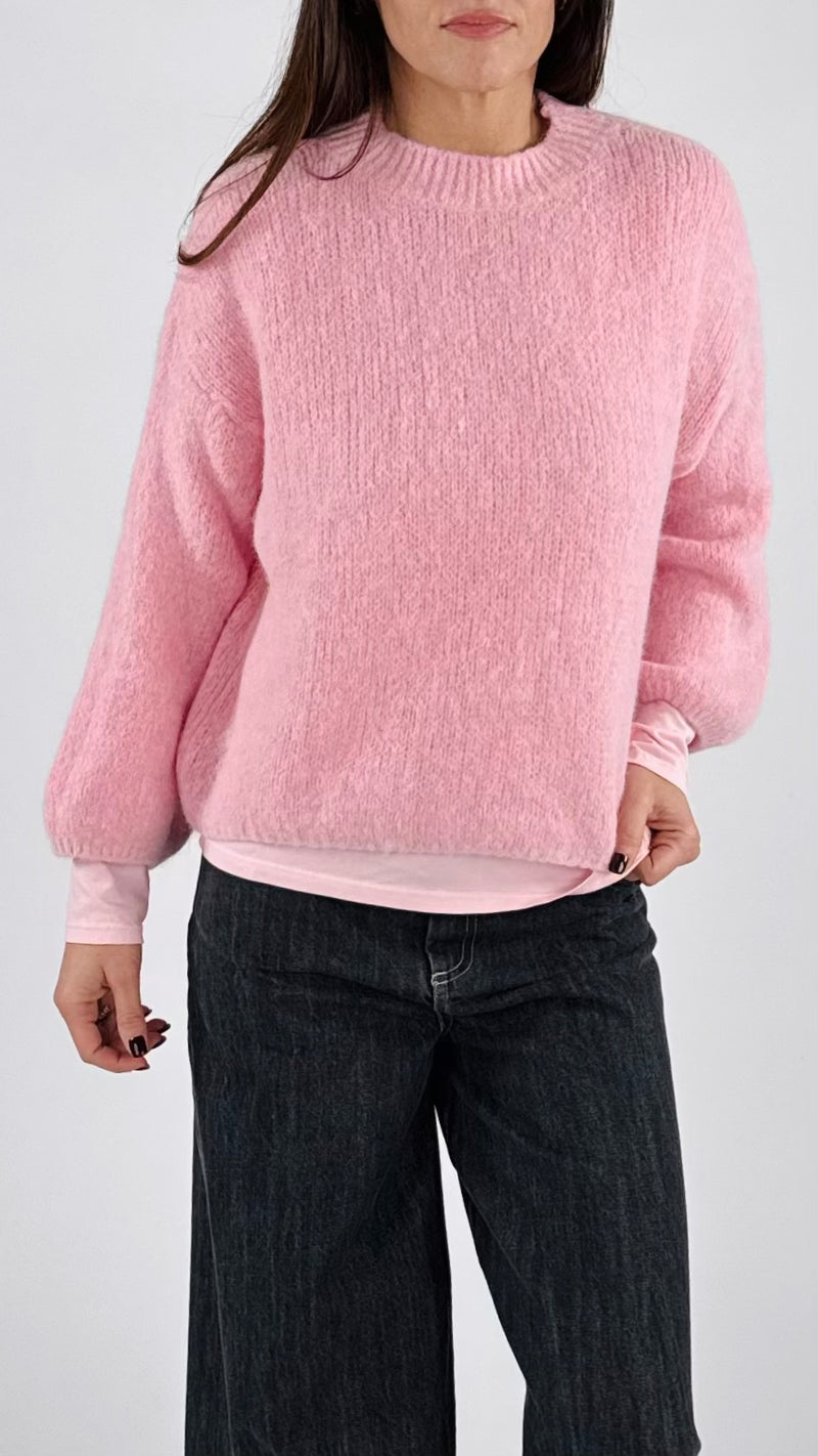 Pull alpaca collo in piedi H.