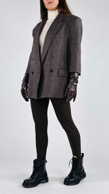 Giacca pied de poule guanti Vic.