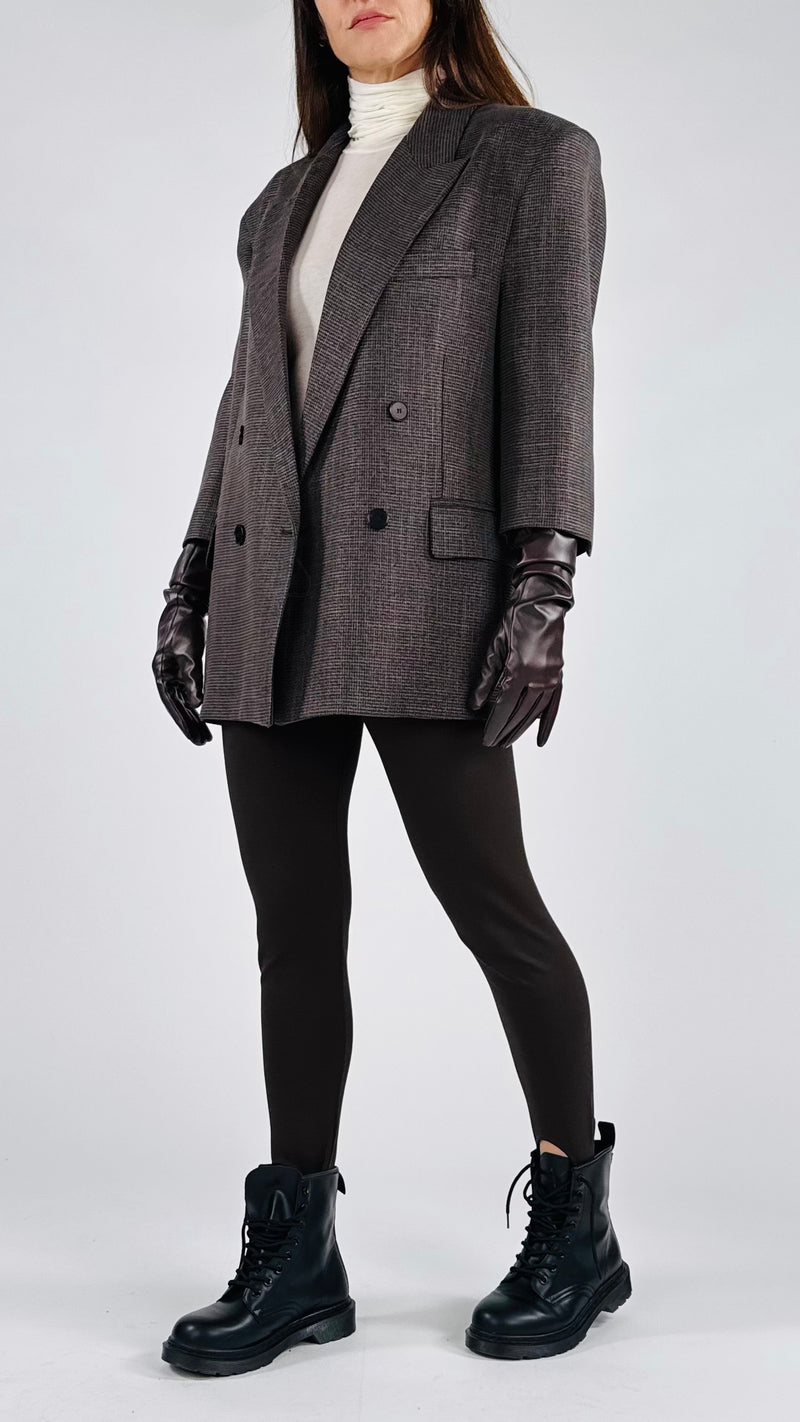 Giacca pied de poule guanti Vic.